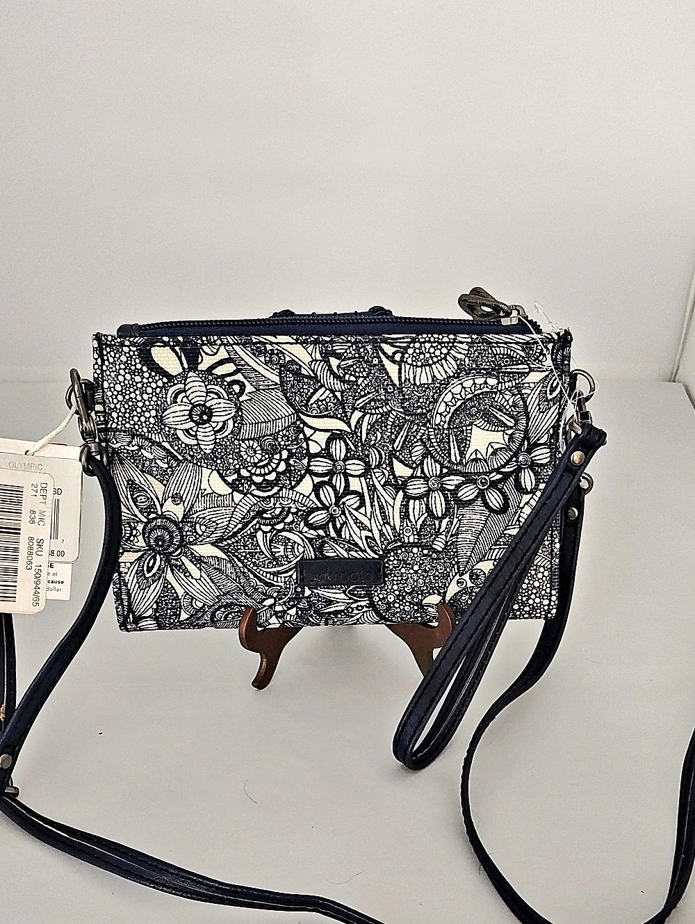 Sakroots Artist Circle Olympic Smartphone Crossbody Blue & White